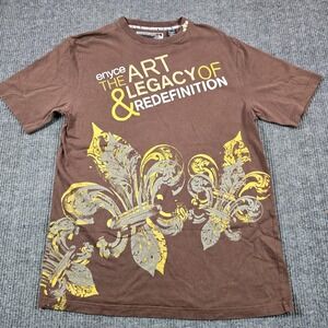 Enyce Shirt Mens 2XL Brown Art Legacy Redefinition Fleur De Lis Graphic Tee